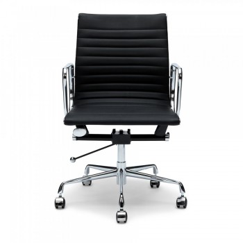 RIBBED LOW BACK OFFICE CHAIR IN PU