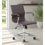 RIBBED LOW BACK OFFICE CHAIR IN PU