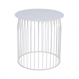 BIRD CAGE TABLE D'APPOINT BLANC