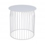 BIRD CAGE SIDE TABLE WHITE