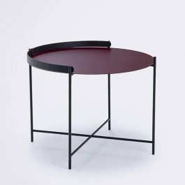 EDGE SIDE TABLE OUTDOOR OXBLOOD DIA 62 CM